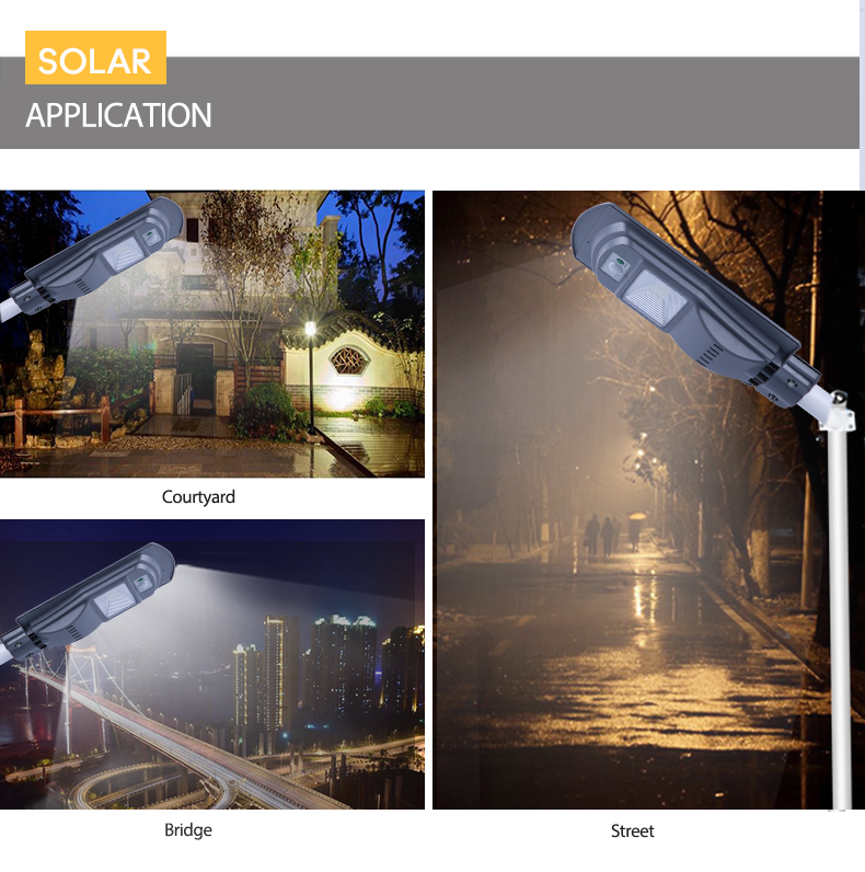 AC 85-265V Input Voltage Integrated All-In-One Solar Street Light With LED Light