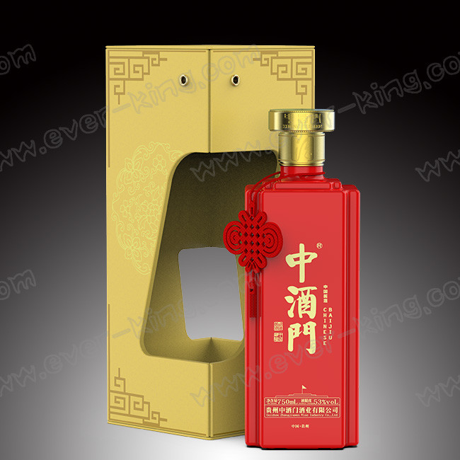Customized Shape 750ml Empty Glass Bottles For Gin Tequila Vodka