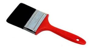Quality Black Natural Bristle 15mm Paint Brush Set Double Boiled wholesale