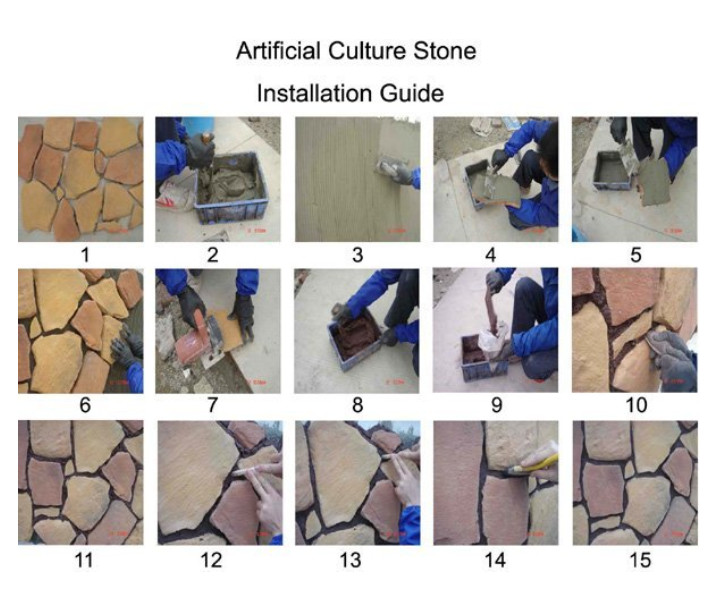 Artificial Cement Faux Stacked Stone Veneer For Wall Building Construction
