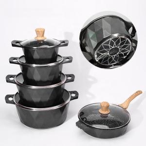 Quality Wholesale 12 PCS Aluminium Cooking Pot Set Non-stick Ollas Soup Pot Frying Pan Sets For Kitchen wholesale
