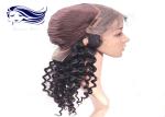 Human Hair Glueless Full Lace Wigs With Bangs , Curly Full Lace Wigs