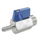 304/316 Stainless Steel Mini Ball Valve Nozzle High Pressure with Thread