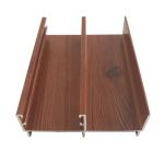 0.8-2.0mm Electrophoresis Aluminum Window Profiles Wood Grain Surfaces