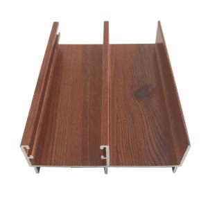 Quality 0.8-2.0mm Electrophoresis Aluminum Window Profiles Wood Grain Surfaces wholesale