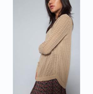Quality WOMEN'S 100% COTTON POINTELLE KNITTED SWEATER wholesale