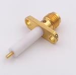 50 Ohm Female Sma Connector Pcb Mount With 2 Holes Flange Gold Plated
