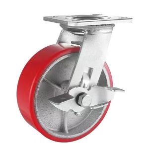 Quality PU Shipping Container Casters Wheel 8 Inch Swivel Castors wholesale