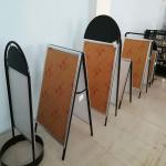 Restaurant Hotel Metal Display Board Powder Coated Surface Treatment
