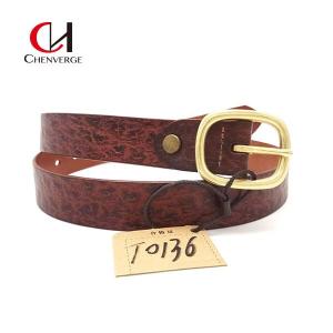 Quality Cowhide Crocodile Embossed Leather Belt wholesale