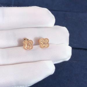 Quality Vancleefarpels Sweet Alhambra Earstuds 18k Rose Gold Factory Sales Fine Jewelry Earring wholesale