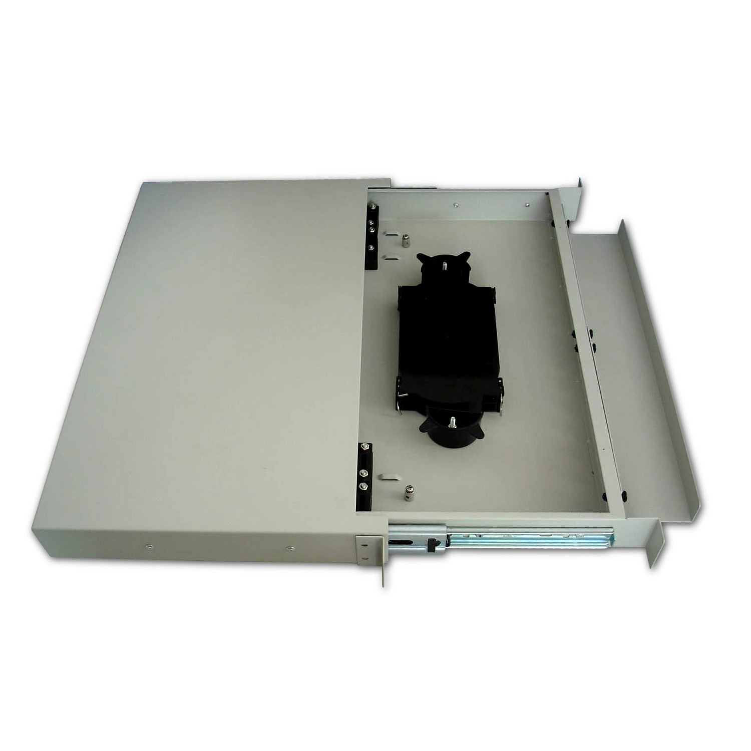 24 SC 19inch Fiber Optic Termination Box 1U Sliding Panel