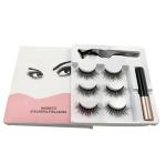 Natural Black 15mm Magnetic False Lashes With Black Cotton Band
