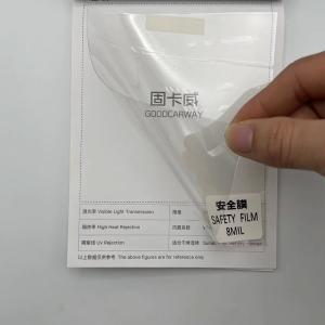 Quality Transparent 2mil 4mil 8mil 12mil Safety Film 8 Years Warranty Explosion Proof wholesale