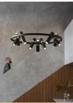 Retro Loft Circle Light Fixture Vintage Iron Spot Chandelier(WH-MI-463)