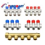 Floor Heating Systems Brass Plumbing Manifold 2 - 12 Outlets Water Pipe Manifold