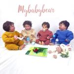 Unisex stripe knitted baby clothes set long sleeve knit baby sweater