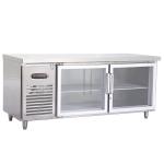 Horizontal Under Counter Fridge Freezer , 400L Stainless Steel Undercounter