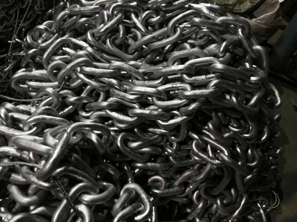 M5 To M24 Round Steel Link Chain Galvanized Grade L 10mm Long Link Chain