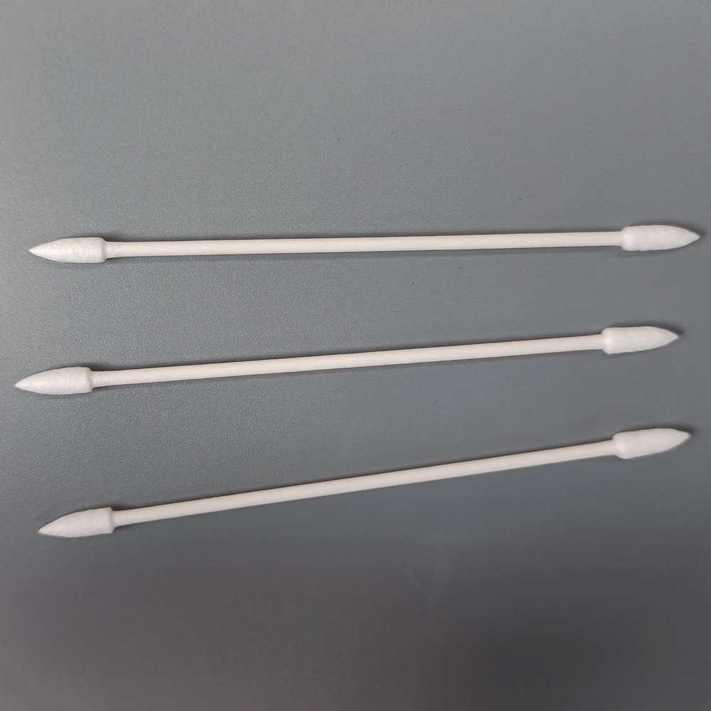 Double Sharp Head Industrial Cotton Swabs Lint Free Paper Stick Cotton Cleaning Swab