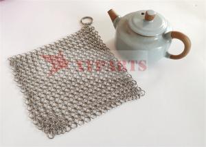 Quality Faster Chain Mail Scrubber With Wood Pulp Sponge For Cast Iron Skillet wholesale