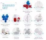 Baihe Plastic Injection Molding Medical Parts CFDA Bloodline Set For Hemodialysi