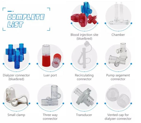 Baihe Plastic Injection Molding Medical Parts CFDA Bloodline Set For Hemodialysi