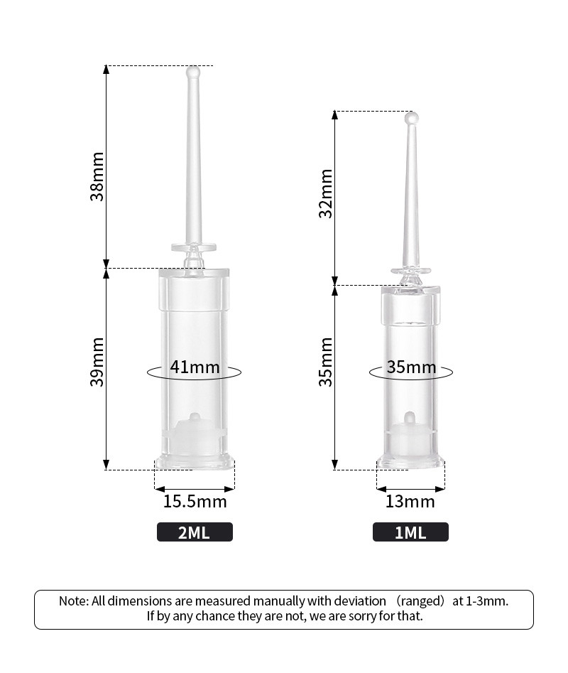 PET Plastic Ampoule Packaging , 2ML Plastic Containers For Essential Oils