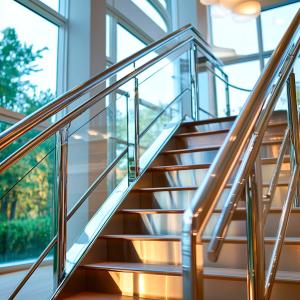 Quality Heavy-Duty Stainless Steel Handrails with Flat Saddle Design for Glass Fencing wholesale