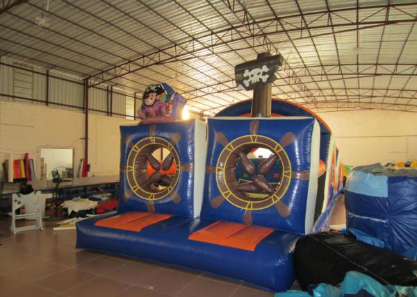 Outdoor Athletic Inflatable Obstacle Course Pirate Themed Digital Painting