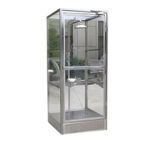 Quality Organic Glass Enclosed Eyewash Station Booth Stainless Steel Rapid Response Shower wholesale