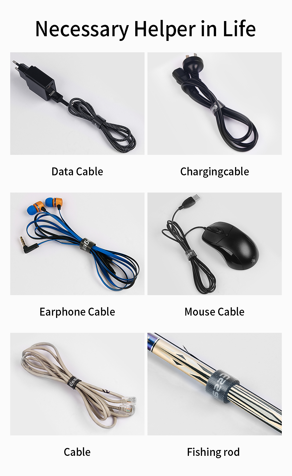 Table Desktop Cable Organizer 1M 2M 3M 5M For Mobile Wire Cable Management