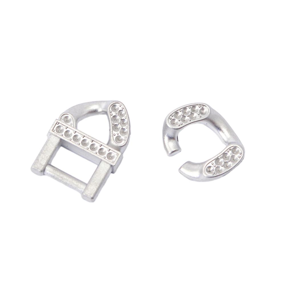 Square Buckle Bag Jewelry Parts with PVD Golden Plating and Tempering Heat Treatment