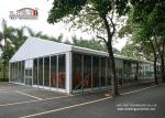 Glass Sidewall Aluminum Event Tent For Outdoor Temporary Party , White Roof