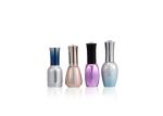 Black Body Empty Glass Nail Polish Bottles Unique Frosted Screw Cap Sealing