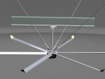 Large Aluminum Blade High Volume Low Speed PMSM Fan