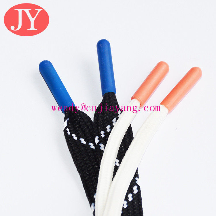 BBP FREE Jiayanag aglet plastic tipping blue color ABS plastic tipping black color plastic shoelace tippin Drawcord