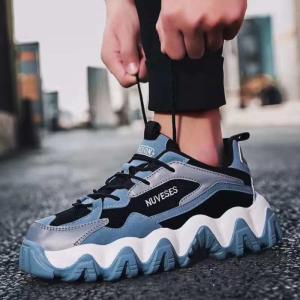 Quality Color Matching Men's Sport Shoes Wear Resistance wave chunky sole sneakers wholesale