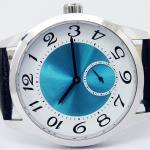 2014 fashion watch Stainless steel case with geniune leather strap
