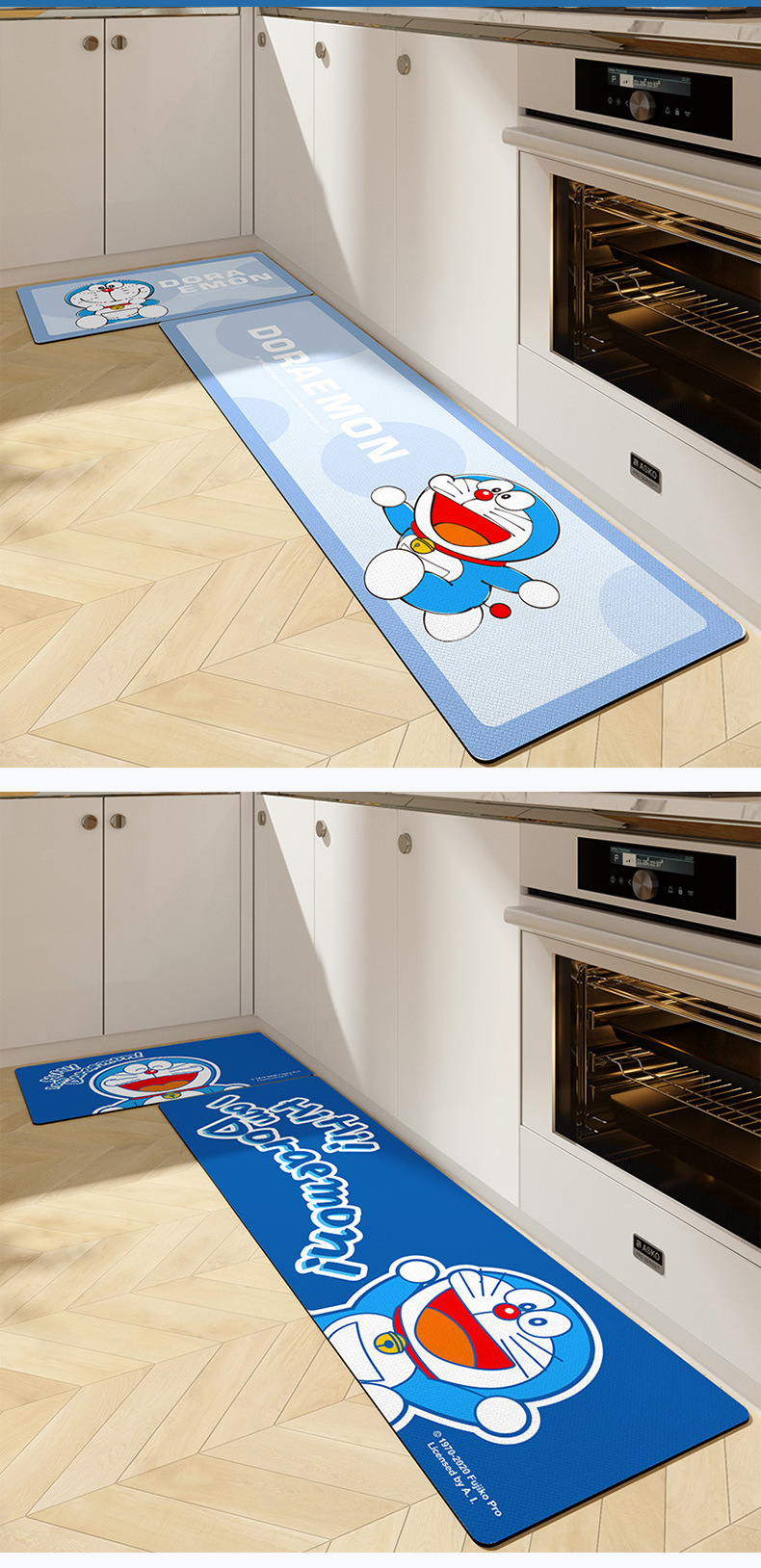 Non-Slip Protection for Kitchenware Custom Polyester Fibre Cartoon Soft Kitchen Rug