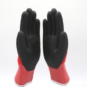 Quality Nylon Liner Coated Black Industrial Cut Resistant Gloves High Flexiblity wholesale