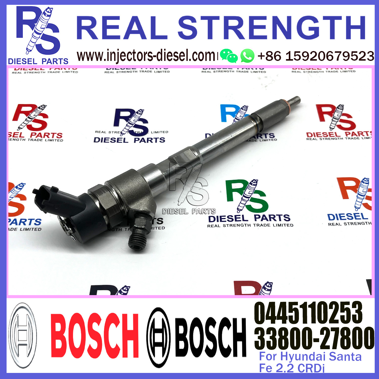 Diesel Fuel Injector 0445110253 0445110254 For Hyundai Santa Fe 2.2 CRDi