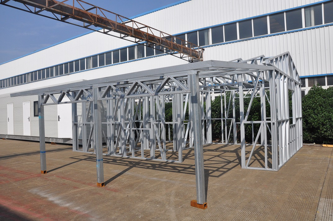 European standard prefab light gauge steel Fireproof Metal Car Sheds with CE certificate