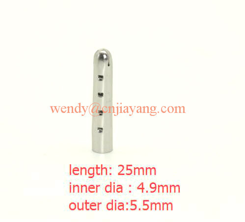 jiayang shiny silver metal toggle cord end cord cap for strings