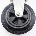 360 Degrees 160mm Rubber Caster For Litterbin Trash Can