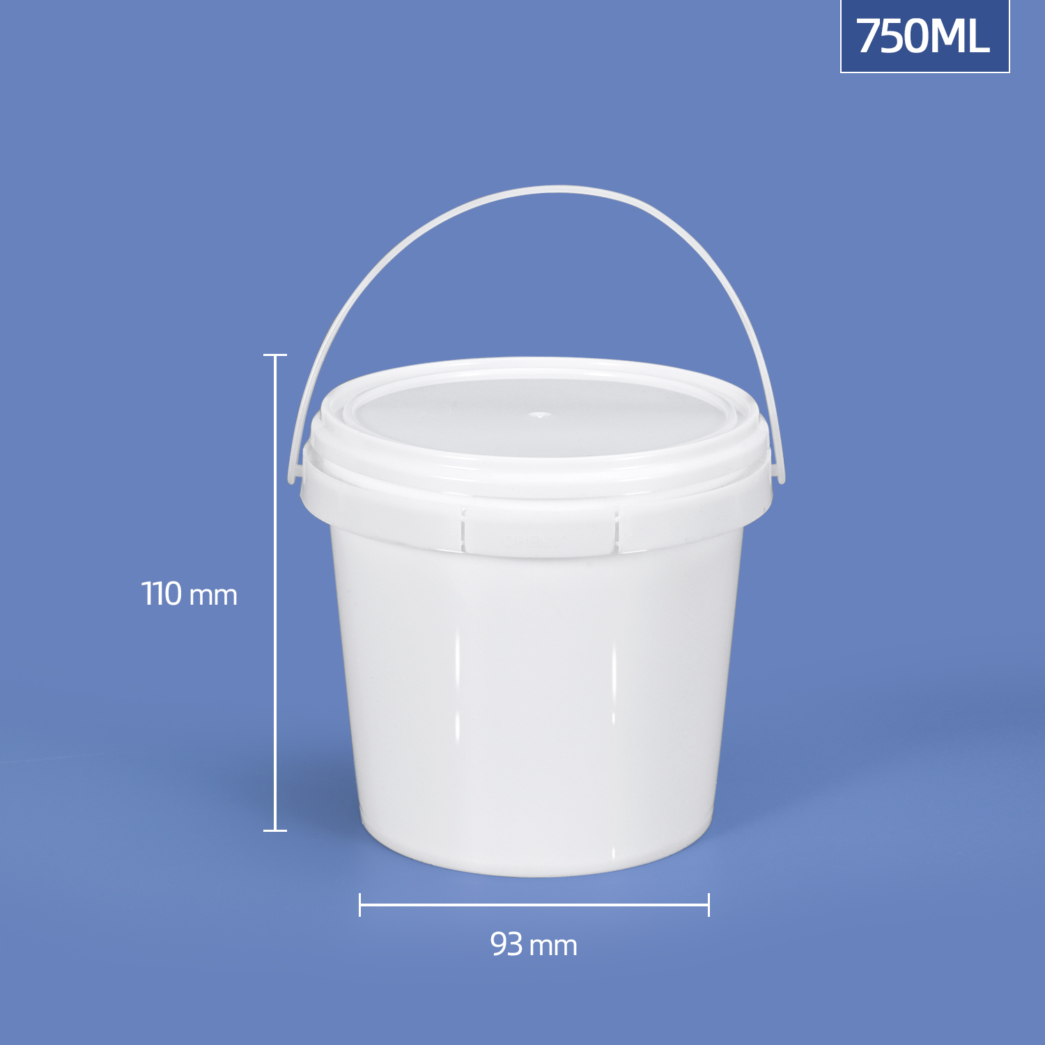 280ml 300ml 500ml 750ml 1L 1.5L 2.5L 4L Plastic Food Storage Pail Christmas Decoration