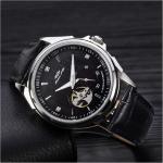 Mens 42mm Mechanical Chronograph Watch Stainless and Tungsten Steel