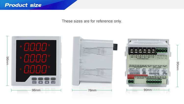 CN-3D3 96*96 mm Three Phase LED Multifunction KWH Energy Meter with RS485