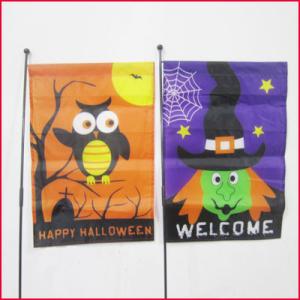 Quality Halloween Garden Flag owl and witch wholesale