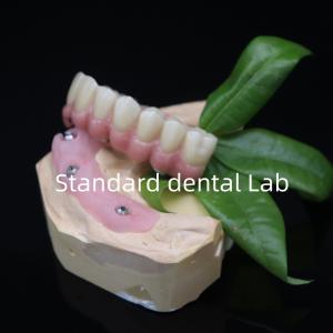 Quality Screwed All On 6 Full Zirconia Bridge Dental High Accuracy Over Ti Base wholesale